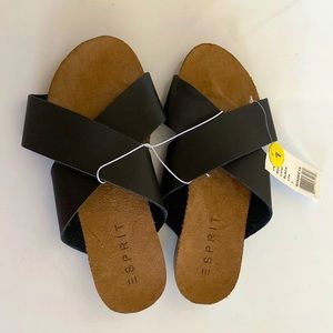 SPRIT WOMEN’s SLIP ON BLACK SANDAL size #7